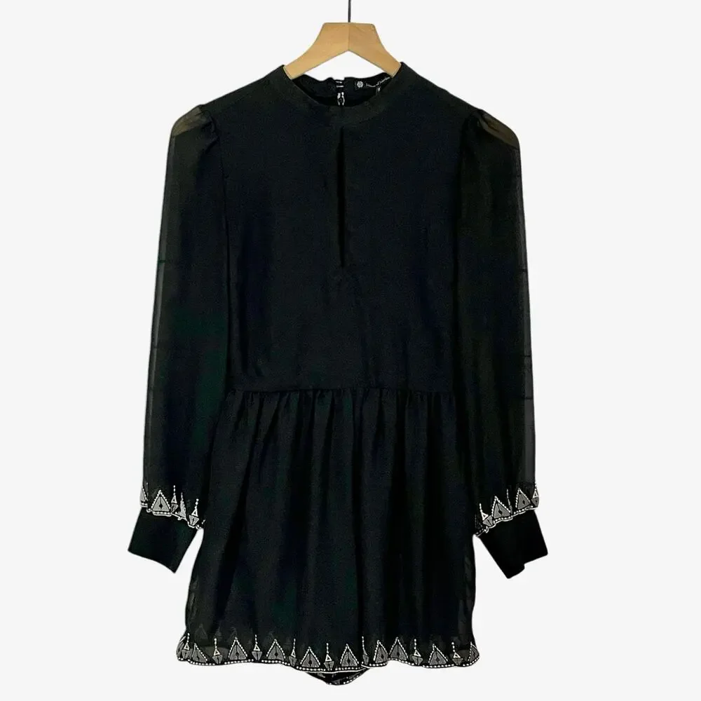 House of Harlow 1960 Hendrix Romper - Black - Small